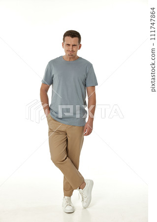 annoyed angry man shouting on white studio background annoyed angry man shouting on white studio background 111747864