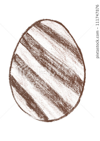 Draw brown Easter eggs isolated on a white background. Draw brown Easter eggs isolated on a white background. 111747876