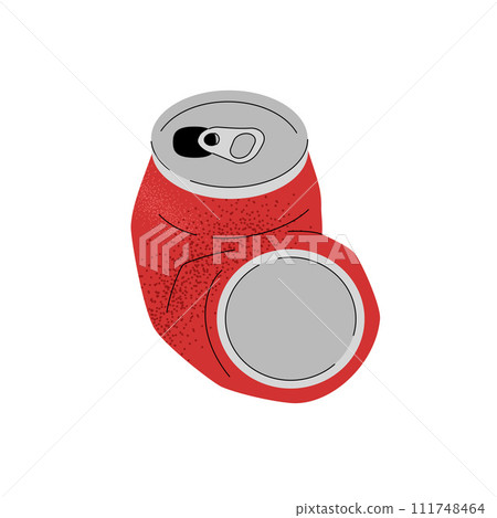 Red Chewed Up Soda Can Red Chewed Up Soda Can 111748464
