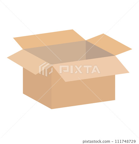 Open cardboard vector illustration material 111748729