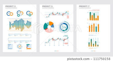 Finance elements commercial charts. Abstract visual vector illustration. Finance elements commercial charts. Abstract visual vector illustration. 111750158