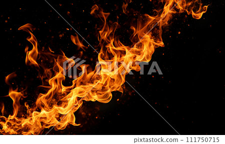 Warm bonfire burning in the night Warm bonfire burning in the night 111750715