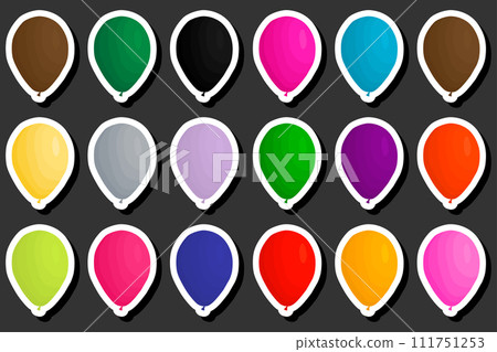 Beautiful illustration on theme of celebrating annual holiday with inflatable balloons Beautiful illustration on theme of celebrating annual holiday with inflatable balloons 111751253