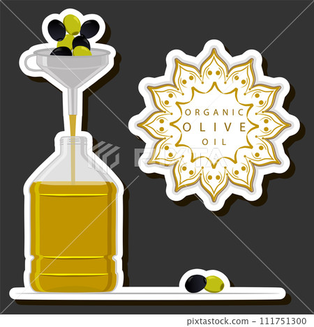 Illustration on theme liquid oil in large glass bottle for cooking food Illustration on theme liquid oil in large glass bottle for cooking food 111751300