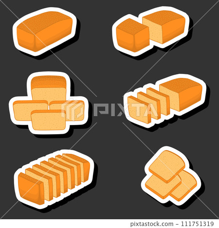 beautiful tasty edible homemade set baked bread consisting of various ingredients 111751319