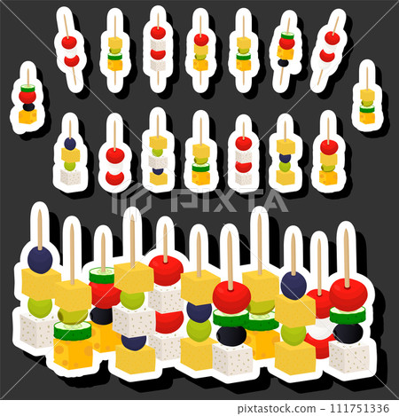 big set various types beautiful tasty canape big set various types beautiful tasty canape 111751336