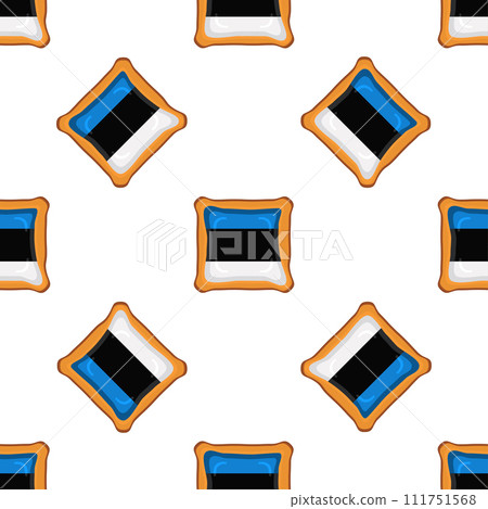 Pattern cookie with flag country Estonia in tasty biscuit 111751568