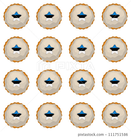 Pattern cookie with flag country Estonia in tasty biscuit Pattern cookie with flag country Estonia in tasty biscuit 111751586