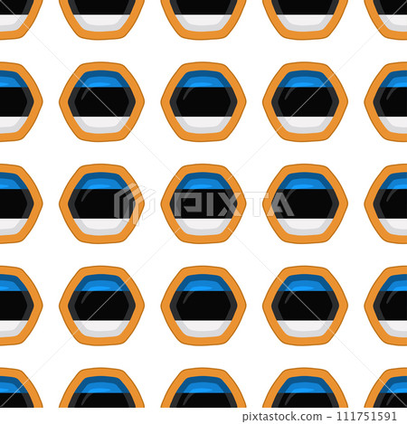Pattern cookie with flag country Estonia in tasty biscuit Pattern cookie with flag country Estonia in tasty biscuit 111751591