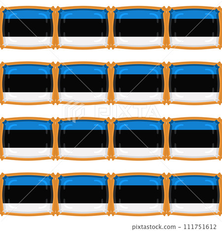 Pattern cookie with flag country Estonia in tasty biscuit Pattern cookie with flag country Estonia in tasty biscuit 111751612