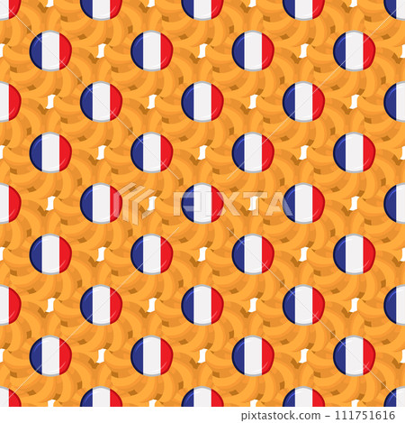 Pattern cookie with flag country France in tasty biscuit 111751616
