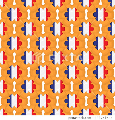 Pattern cookie with flag country France in tasty biscuit Pattern cookie with flag country France in tasty biscuit 111751622