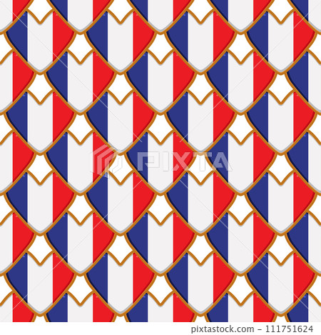 Pattern cookie with flag country France in tasty biscuit Pattern cookie with flag country France in tasty biscuit 111751624