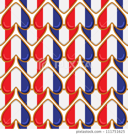 Pattern cookie with flag country France in tasty biscuit Pattern cookie with flag country France in tasty biscuit 111751625