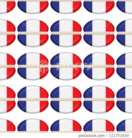 Pattern cookie with flag country France in tasty biscuit Pattern cookie with flag country France in tasty biscuit 111751630