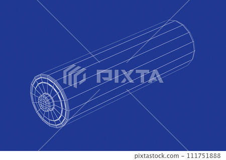 3D model of AA size battery 111751888