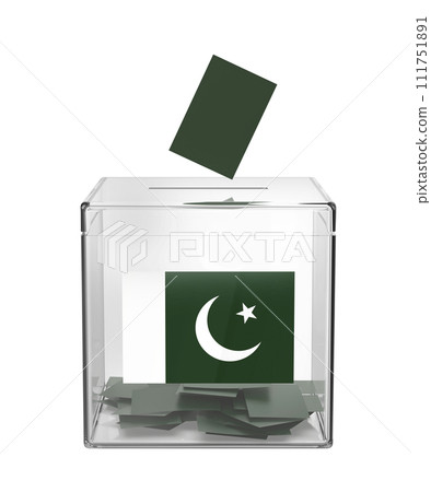 Ballot box with the flag of Pakistan Ballot box with the flag of Pakistan 111751891