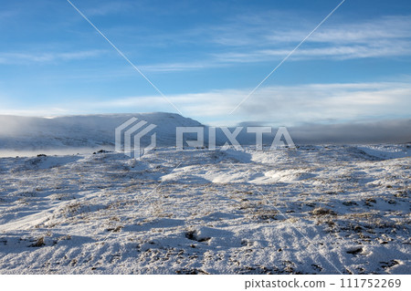 White snowy country, Fossholl - Godafoss, Iceland 111752269
