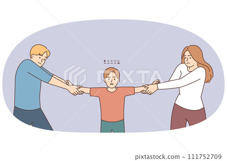 Stubborn parents tear child after breakup 111752709