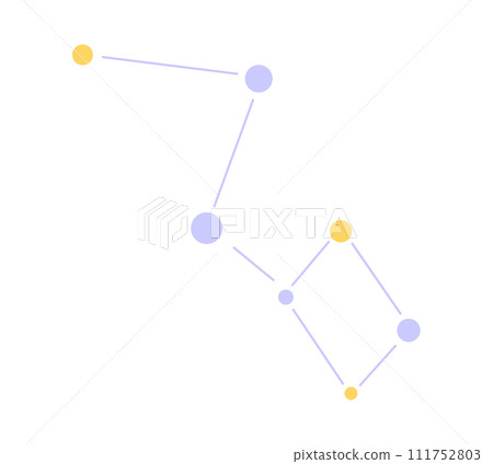 Constellation Ursa Major. Braid theme in children's flat style. Constellation Ursa Major. Braid theme in children's flat style. 111752803