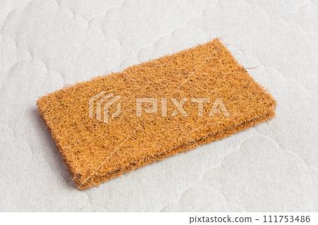 A rectangular sample of coconut coir 111753486