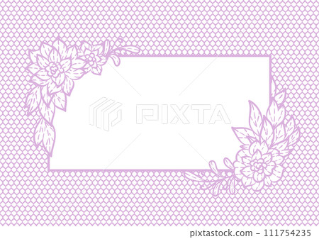 Lace background with flowers. Embroidery handmade decoration. 111754235