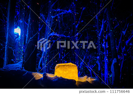 定山溪雪光之路風景 定山溪雪光之路風景 111756646