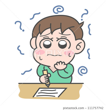 Child studying I don't understand illustration 111757742