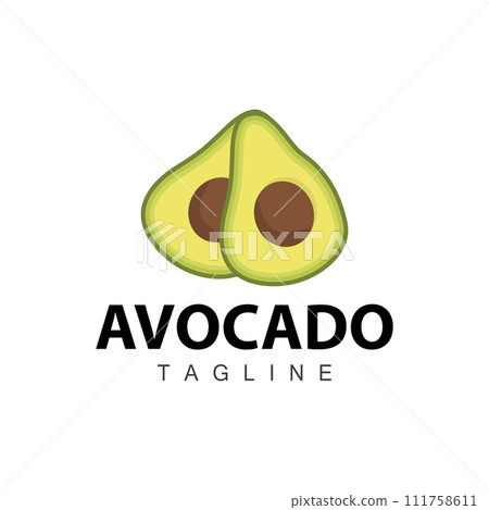 fresh avocado garden avocado logo illustration design simple template product branding fresh avocado garden avocado logo illustration design simple template product branding 111758611