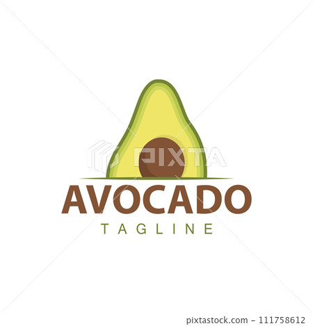 fresh avocado garden avocado logo illustration design simple template product branding fresh avocado garden avocado logo illustration design simple template product branding 111758612