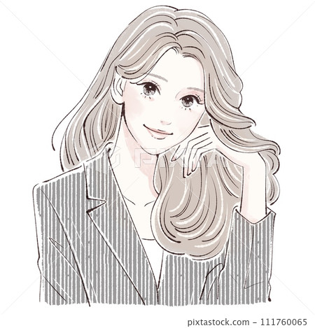 Illustration material of women and girls 111760065