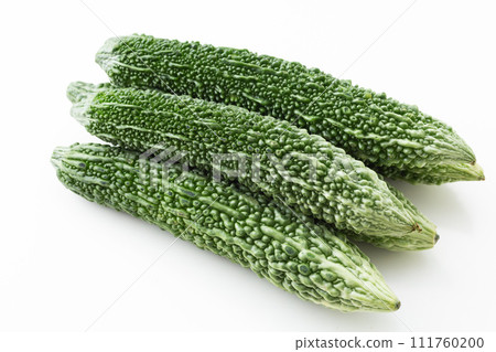 Bitter gourd on a white background 111760200