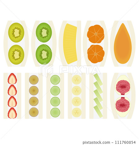 水果三明治正面插圖集 111760854