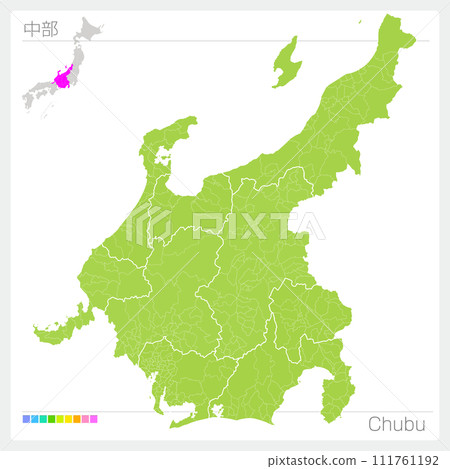 Chubu map, Chubu (green) 111761192
