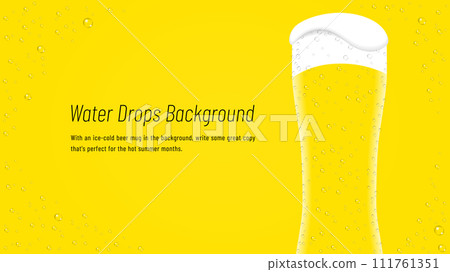 Illustration background of beer poured into a glass 111761351