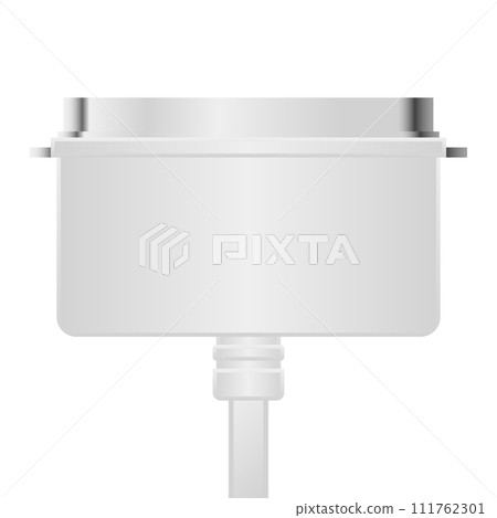 Simple illustration_white printer cable 111762301