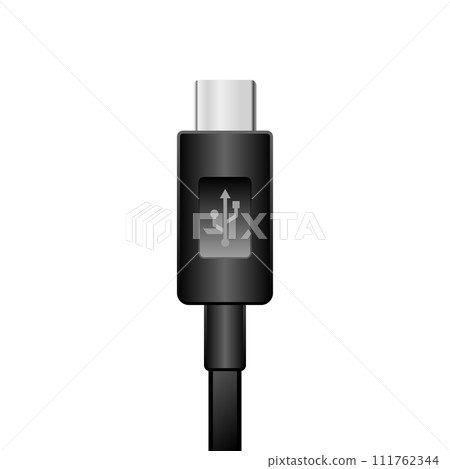 簡單圖解_黑色USB Type-C_公頭 簡單圖解_黑色USB Type-C_公頭 111762344