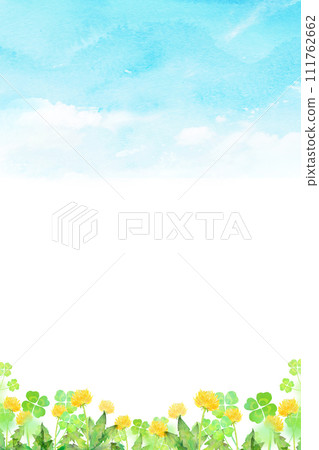 Dandelion and clover background material Dandelion and clover background material 111762662