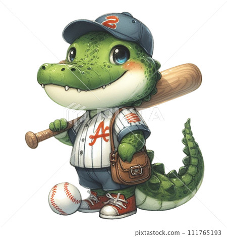 Alligator Cute Watercolor Clipart Alligator Cute Watercolor Clipart 111765193