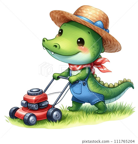 Alligator Cute Watercolor Clipart Alligator Cute Watercolor Clipart 111765204