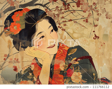 Woman wearing a kimono, Edo period 111766112