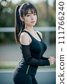 Running AI woman “AI generated image” 111766240