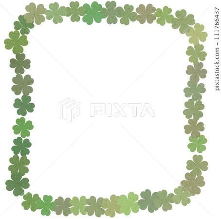 white checkered clover leaf, symbol of luck 111766437