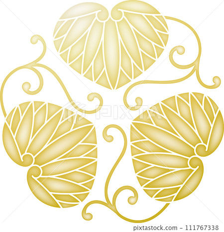 Family crest three arabesque aoi [gold] 111767338