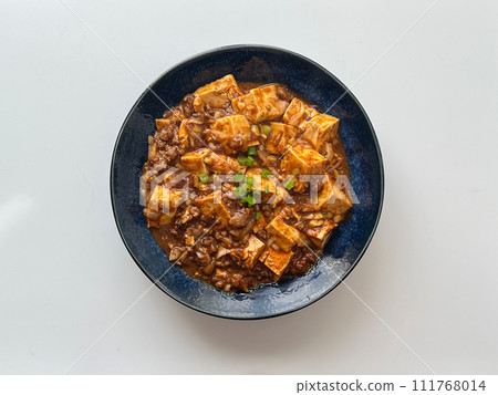 Mapo tofu on a round plate Mapo tofu on a round plate 111768014