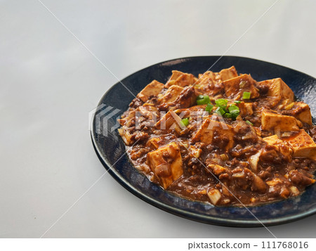 Mapo tofu on a round plate Mapo tofu on a round plate 111768016