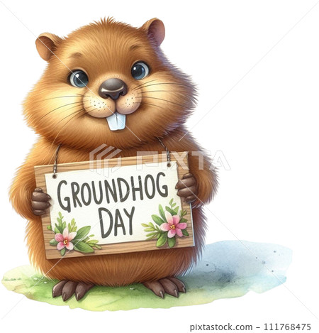 Groundhog cute wildlife Groundhog cute wildlife 111768475