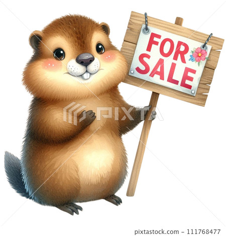 Groundhog cute wildlife Groundhog cute wildlife 111768477