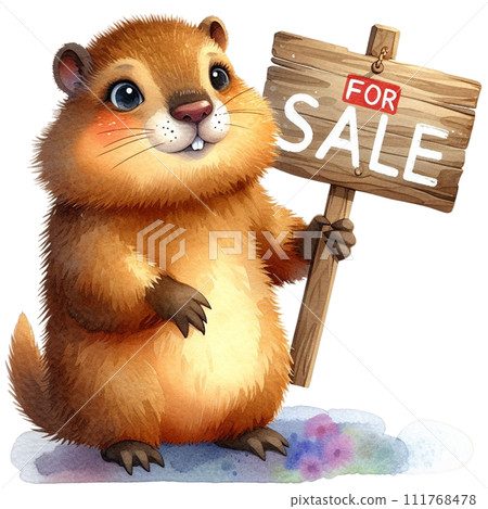Groundhog cute wildlife Groundhog cute wildlife 111768478