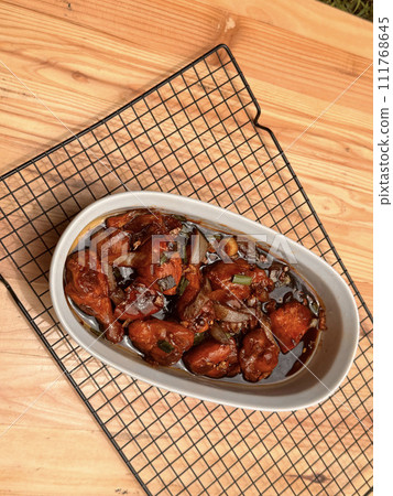 Fried Chicken in Buttery Sweet Soy Sauce asian chinese fusion dish Fried Chicken in Buttery Sweet Soy Sauce asian chinese fusion dish 111768645